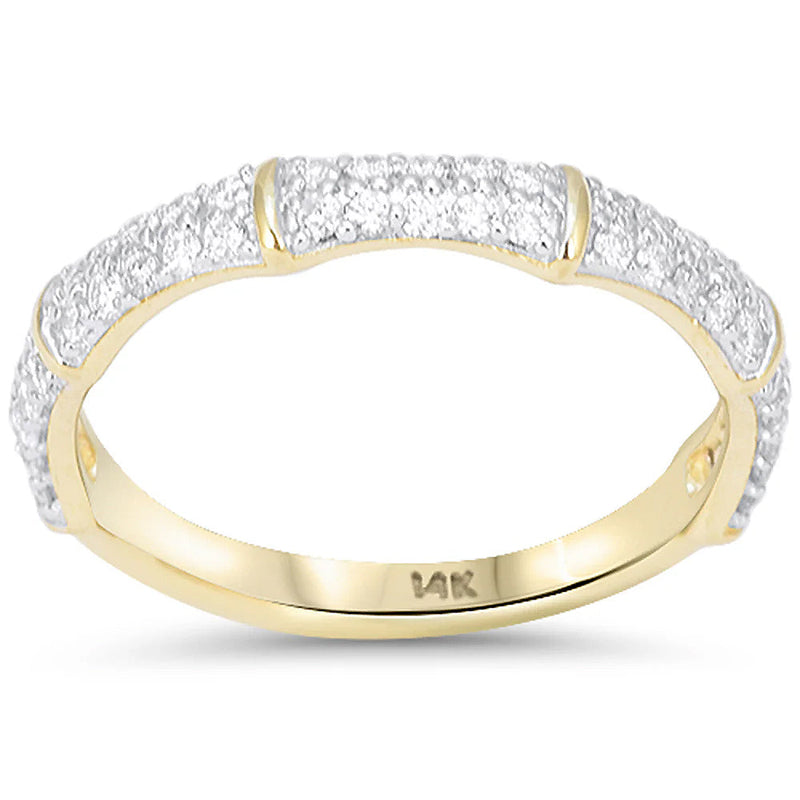 SPECIAL! .33ct G SI 14kt Yellow Gold Round Diamond Band Ring Size 6.5