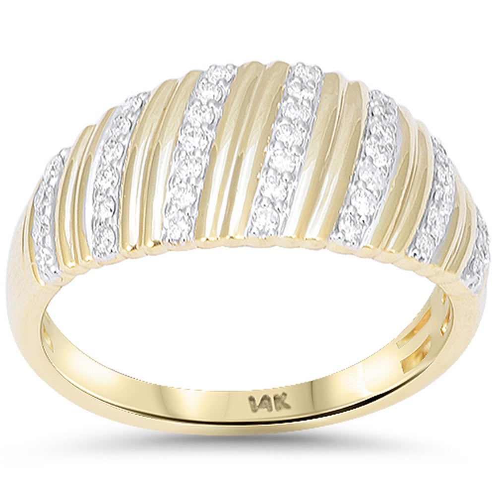 SPECIAL! .31ct G SI 14kt Yellow Gold Round Diamond Modern Dome Ring Size 6.5
