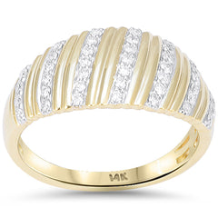SPECIAL! .31ct G SI 14kt Yellow Gold Round Diamond Modern Dome Ring Size 6.5