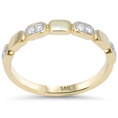 SPECIAL! .10ct G SI 14kt Yellow Gold Round Diamond Ladies Band Ring Size 6.5