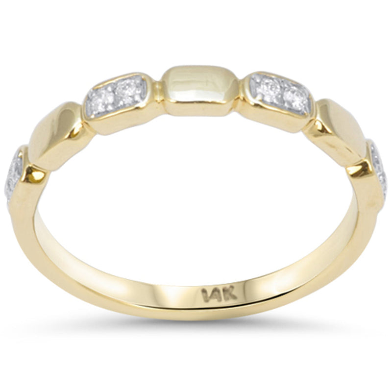 SPECIAL! .10ct G SI 14kt Yellow Gold Round Diamond Ladies Band Ring Size 6.5
