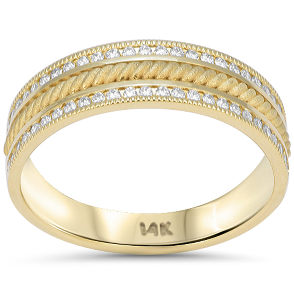SPECIAL! .35ct G SI 14kt Yellow Gold Men's Diamond Wedding Band Ring Size 10