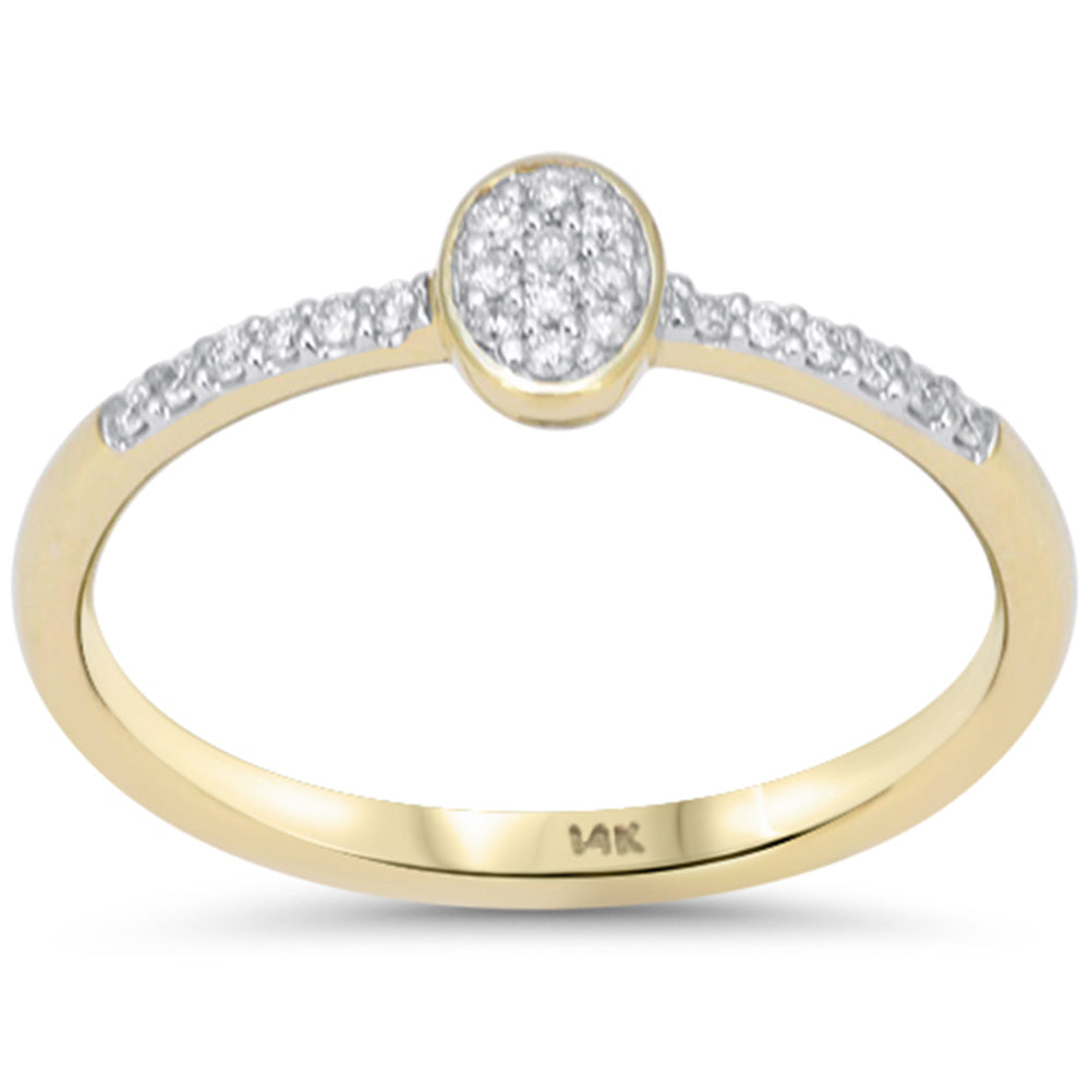 SPECIAL!.10ct G SI 14kt Yellow Gold Oval Shape Diamond Ring Size 6.5