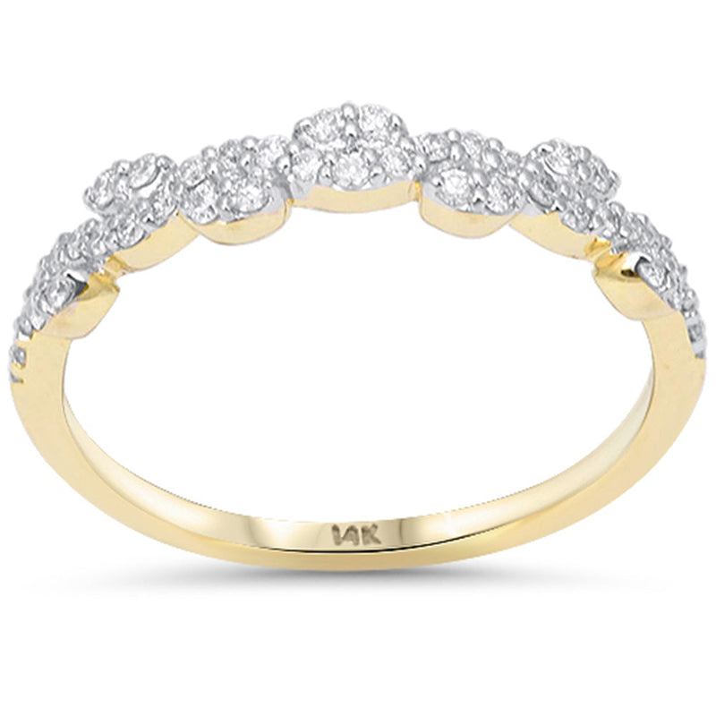 SPECIAL! .21ct G SI 14kt Yellow Gold Diamond Stackable Band Ring Size 6.5
