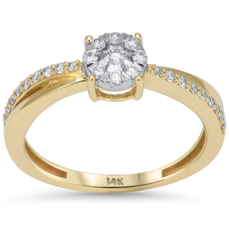 SPECIAL!.25ct G SI 14kt Yellow Gold Round Diamond Engagement Ring Size 6.5
