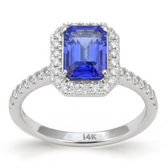 SPECIAL! 1.79ct G SI 14kt White Gold Tanzanite & Diamond Ring Size 6.5