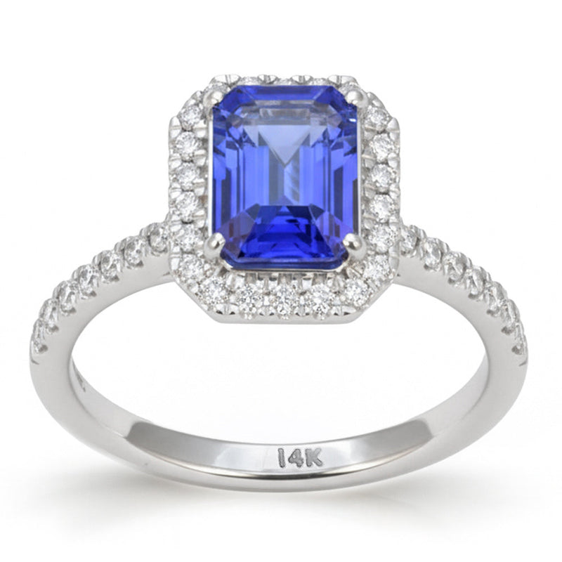 SPECIAL! 1.79ct G SI 14kt White Gold Tanzanite & Diamond Ring Size 6.5