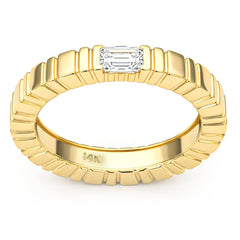 SPECIAL! .32ct G SI 14kt Yellow Gold Emerald Cut Diamond Band Ring Size 6.5