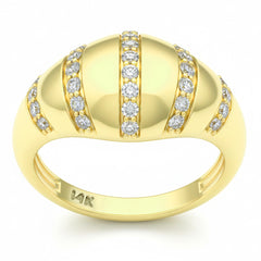 SPECIAL! .42ct G SI 14kt Yellow Gold Diamond Modern Dome Ring Size 6.5