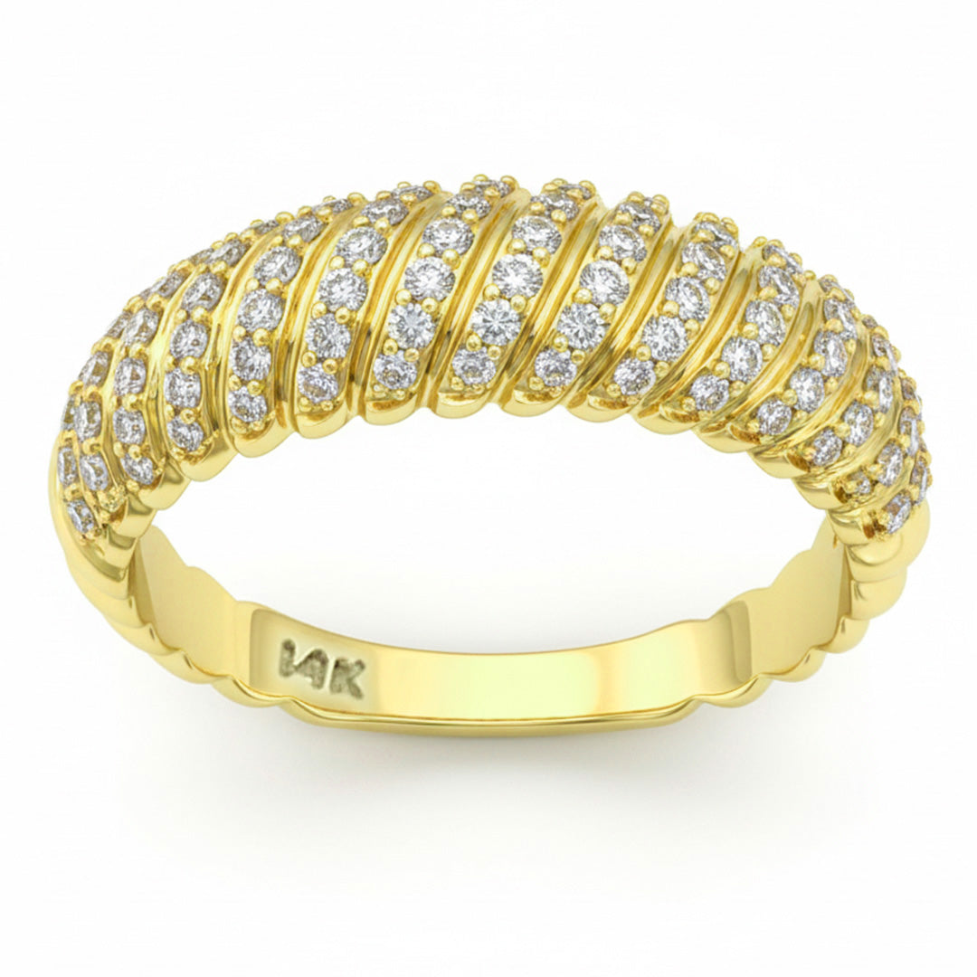 SPECIAL! .5ct G SI 14kt Yellow Gold Round Diamond Band Ring Size 6.5