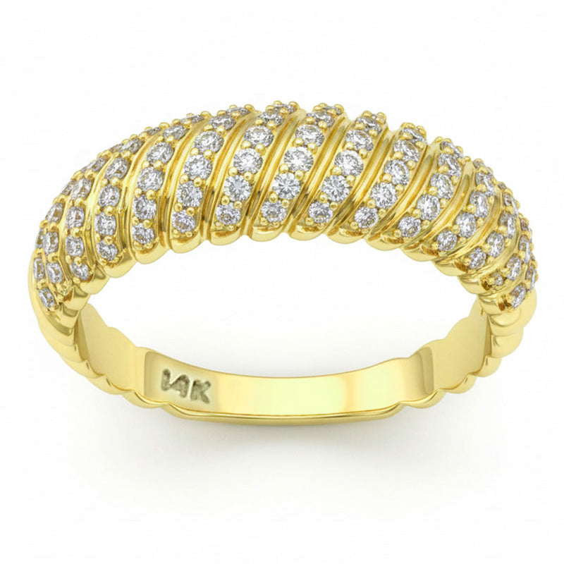 SPECIAL! .5ct G SI 14kt Yellow Gold Round Diamond Band Ring Size 6.5