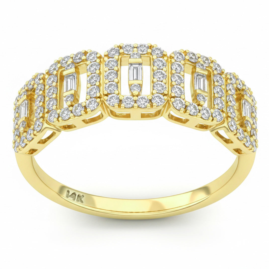 SPECIAL! .47ct G SI 14kt Yellow Gold Diamond Band Ring Size 6.5
