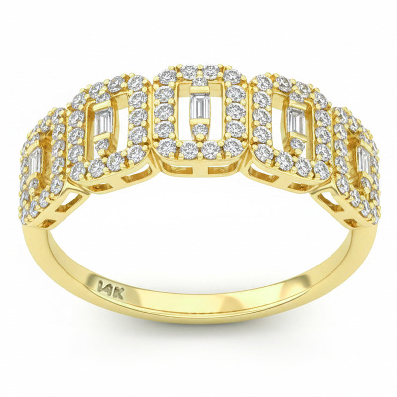SPECIAL! .47ct G SI 14kt Yellow Gold Diamond Band Ring Size 6.5