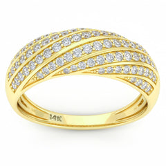 SPECIAL! .53ct G SI 14kt Yellow Gold Round Diamond Band Ring Size 6.5