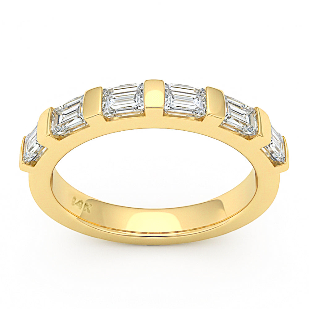 SPECIAL! 1.74ct G SI 14kt Yellow Gold Diamond Modern Band Ring Size 6.5