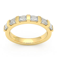 SPECIAL! 1.74ct G SI 14kt Yellow Gold Diamond Modern Band Ring Size 6.5