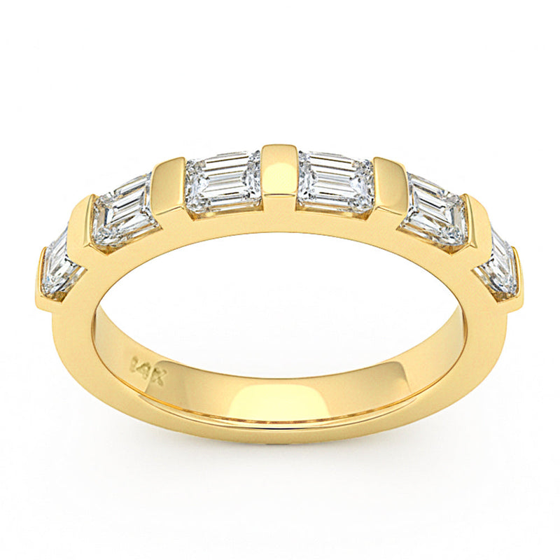 SPECIAL! 1.74ct G SI 14kt Yellow Gold Diamond Modern Band Ring Size 6.5