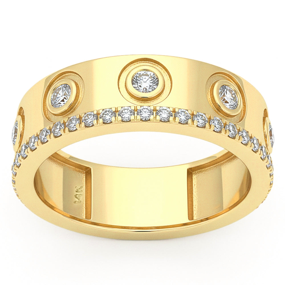 SPECIAL! .37ct G SI 14kt Yellow Gold Diamond Band Ring Size 6.5