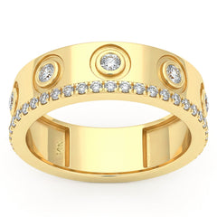 SPECIAL! .37ct G SI 14kt Yellow Gold Diamond Band Ring Size 6.5