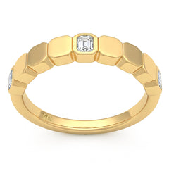 SPECIAL! .35ct G SI 14kt Yellow Gold Diamond Bezel Set Band Ring Size 6.5