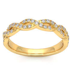 SPECIAL! .33ct G SI 14kt Yellow Gold Diamond Infinity Band Ring Size 6.5