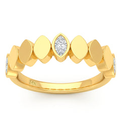SPECIAL! .33ct G SI 14kt Yellow Gold Diamond Bezel Set Band Ring Size 6.5