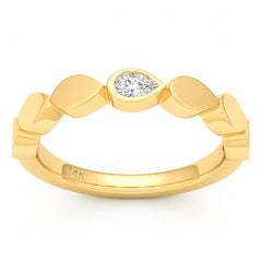 SPECIAL! .12ct G SI 14kt Yellow Gold Diamond Bezel Set Ring Size 6.5