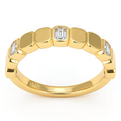 SPECIAL! .34ct G SI 14kt Yellow Gold Diamond Bezel Set Band Ring Size 6.5