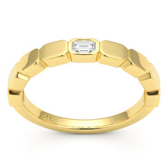 SPECIAL! .33ct G SI 14kt Yellow Gold Diamond Bezel Set Band Ring Size 6.5