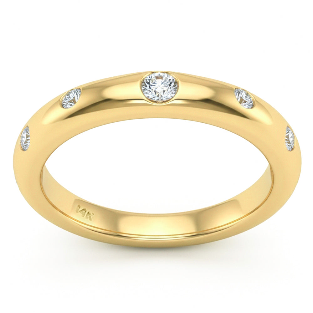SPECIAL! .31ct G SI 14kt Yellow Gold Diamond Band Ring Size 6.5
