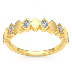 SPECIAL! .43ct G SI 14kt Yellow Gold Diamond Bezel Set Band Ring Size 6.5