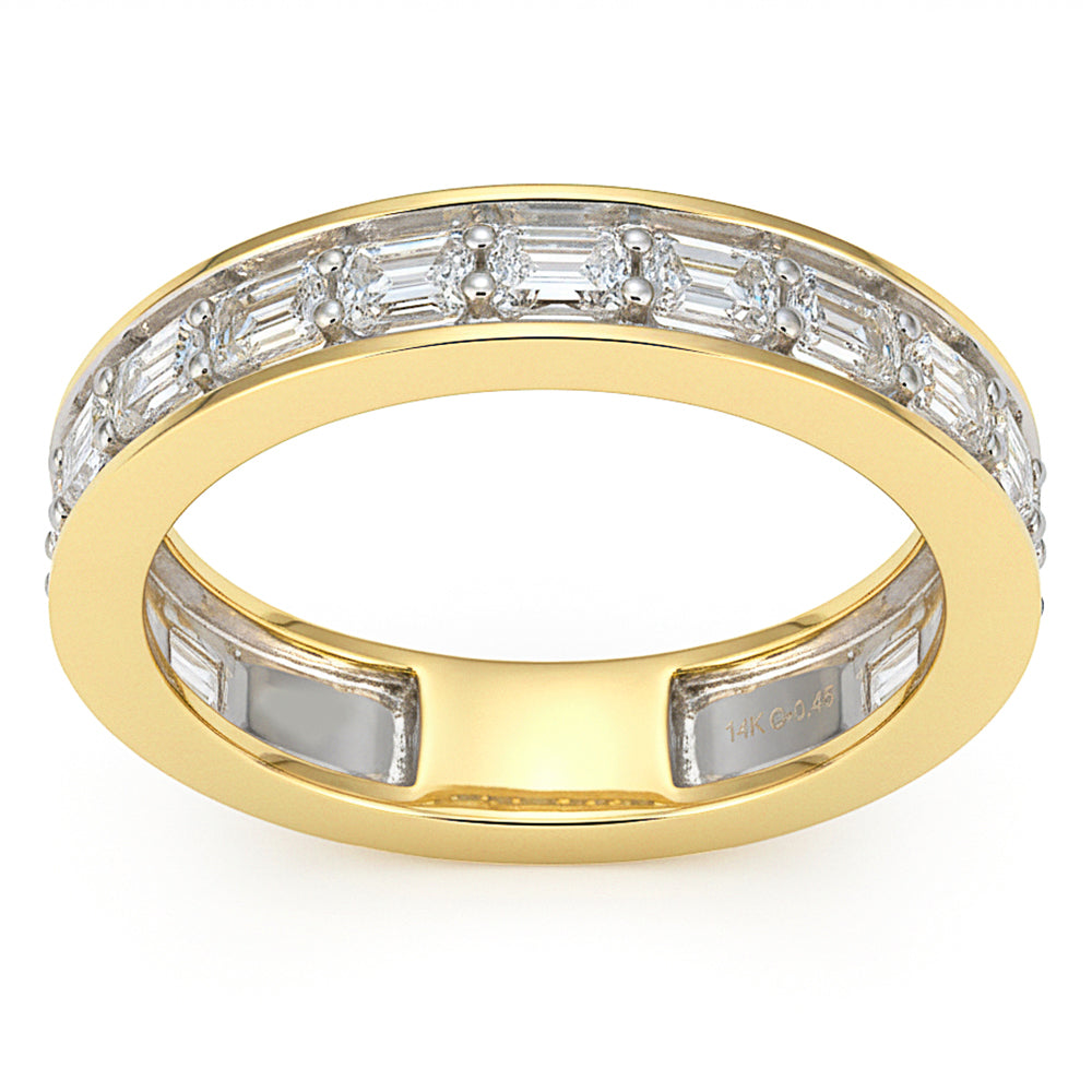 SPECIAL! 1.45ct G SI 14kt Yellow Gold Diamond Modern Band Ring Size 6.5