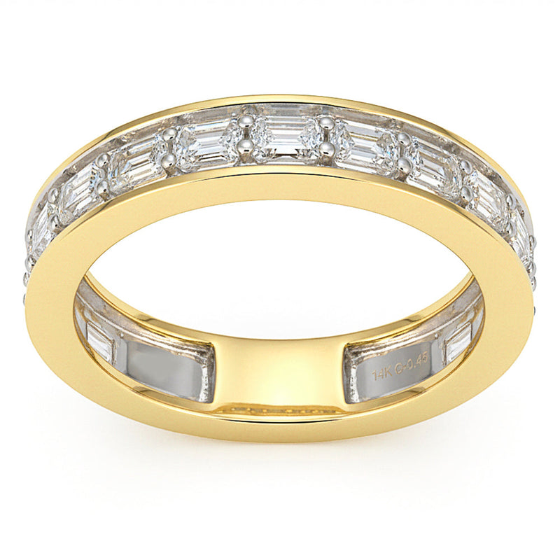 SPECIAL! 1.45ct G SI 14kt Yellow Gold Diamond Modern Band Ring Size 6.5