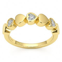 SPECIAL! .41ct G SI 14kt Yellow Gold Diamond Bezel Set Band Ring Size 6.5