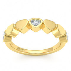 SPECIAL! .42ct G SI 14kt Yellow Gold Diamond Bezel Set Band Ring Size 6.5