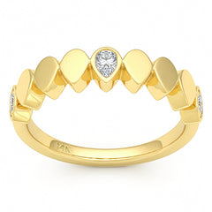 SPECIAL! .3ct G SI 14kt Yellow Gold Diamond Bezel Set Band Ring Size 6.5