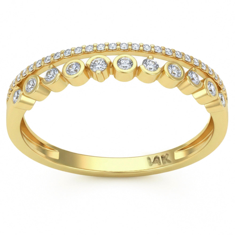 SPECIAL! .22ct G SI 14kt Yellow Gold Diamond Band Ring Size 6.5