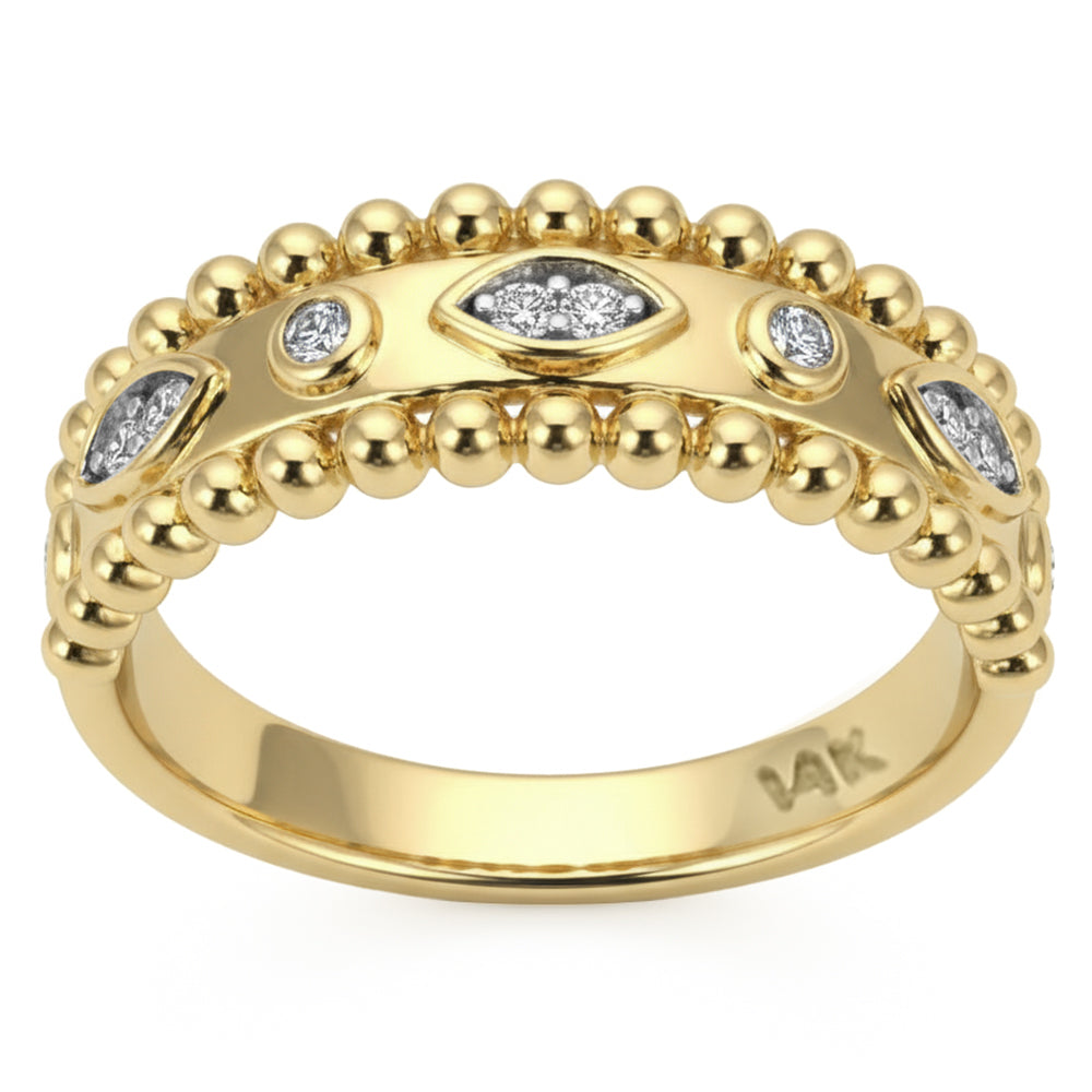 SPECIAL! .11ct G SI 14kt Yellow Gold Diamond Band Ring Size 6.5