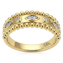 SPECIAL! .11ct G SI 14kt Yellow Gold Diamond Band Ring Size 6.5