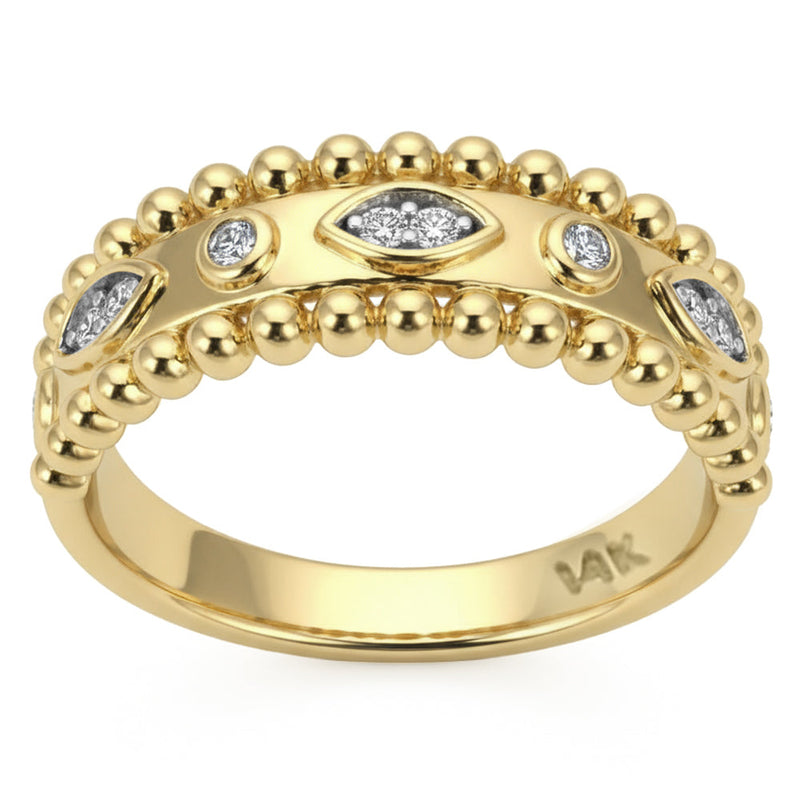 SPECIAL! .11ct G SI 14kt Yellow Gold Diamond Band Ring Size 6.5