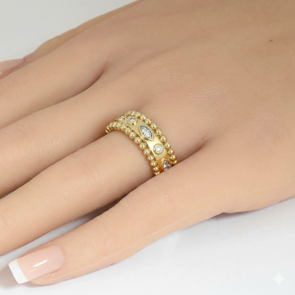 SPECIAL! .11ct G SI 14kt Yellow Gold Diamond Band Ring Size 6.5