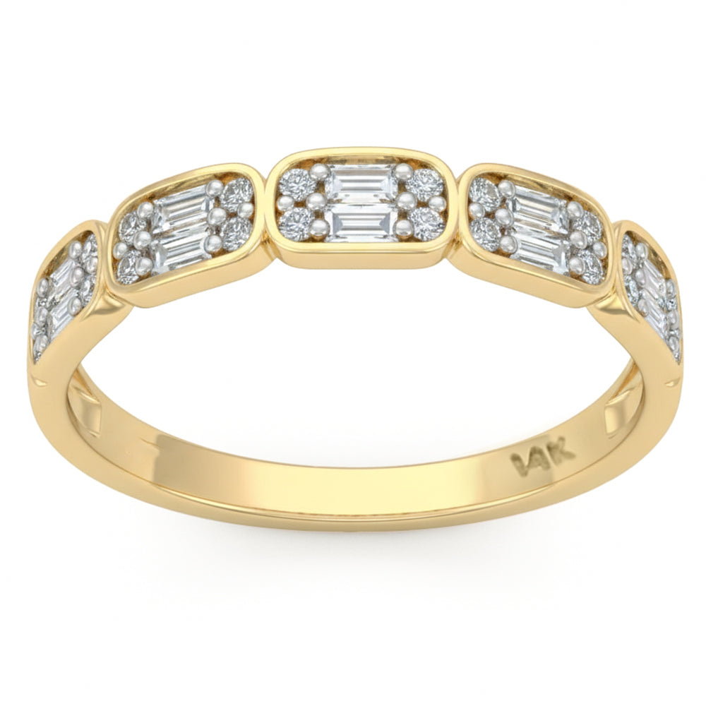 SPECIAL! .31ct G SI 14kt Yellow Gold Diamond Band Ring Size 6.5