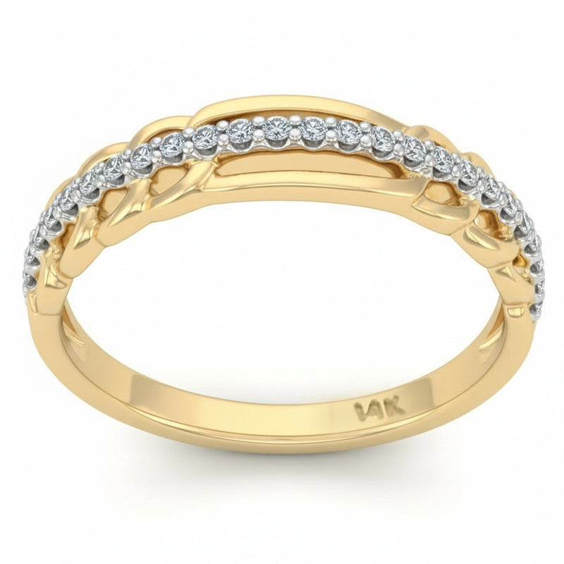 SPECIAL! .15ct G SI 14kt Yellow Gold Diamond Band Ring Size 6.5
