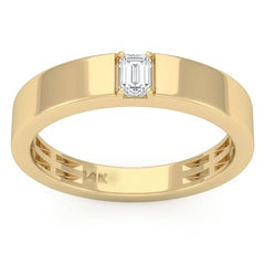 SPECIAL! .33ct G SI 14kt Yellow Gold Diamond Solitaire Men's Wedding Band Ring Size 10
