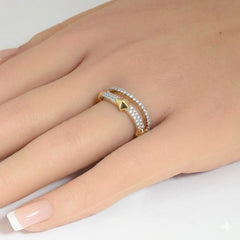.27ct G SI 14kt Yellow Gold Round Diamond Band Ring Size 6.5