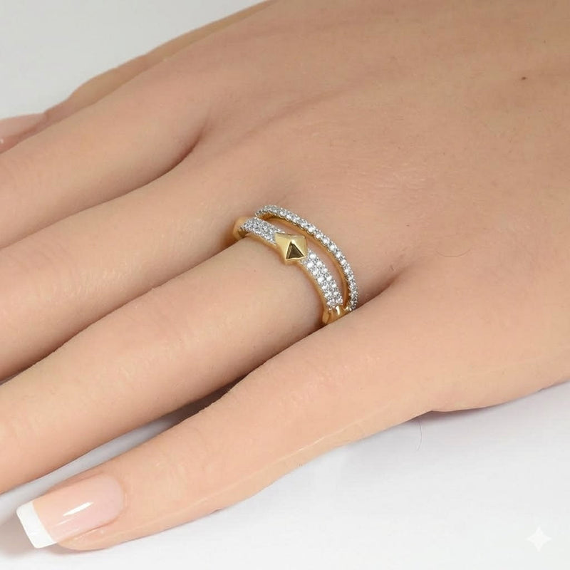 .27ct G SI 14kt Yellow Gold Round Diamond Band Ring Size 6.5