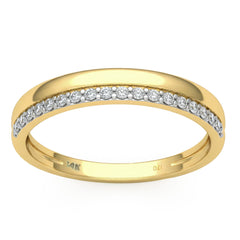 .17ct G SI 14kt Yellow Gold Round Diamond Band Ring Size 6.5