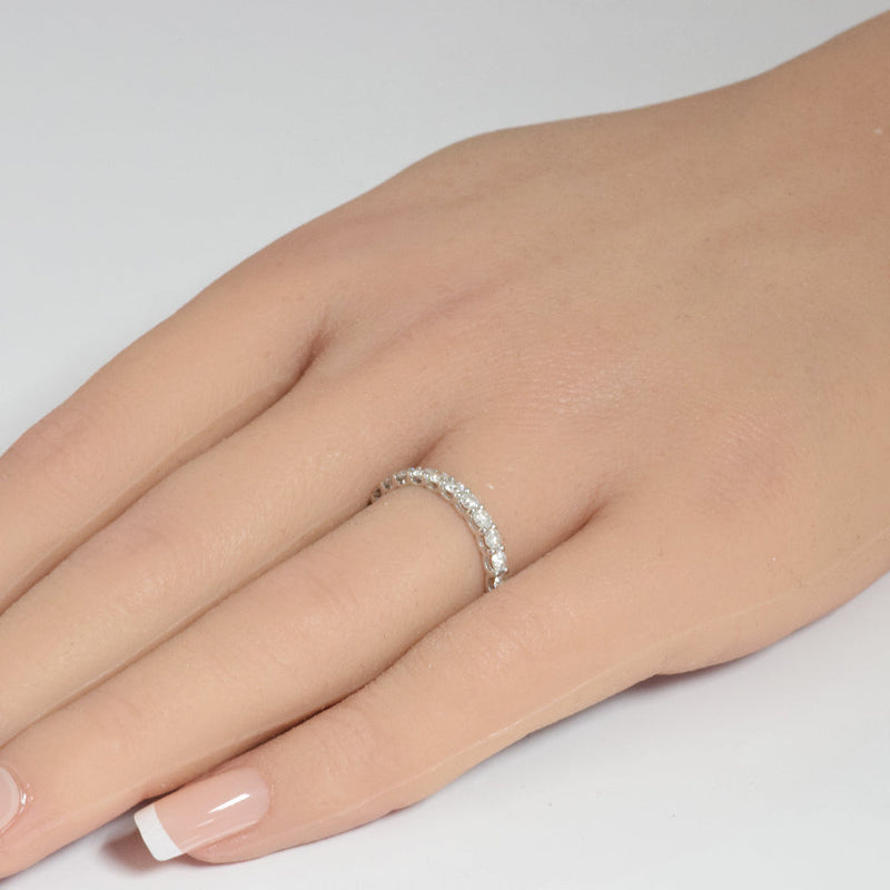 SPECIAL! 1.31ct G SI 14K White Gold Diamond Eternity Band Ring Size 7