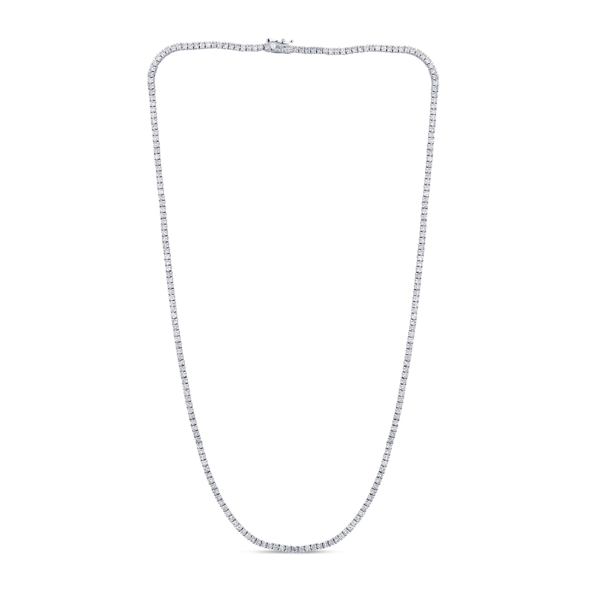 SPECIAL! 4.83ct G SI 14K White Gold Diamond Tennis Necklace 18"