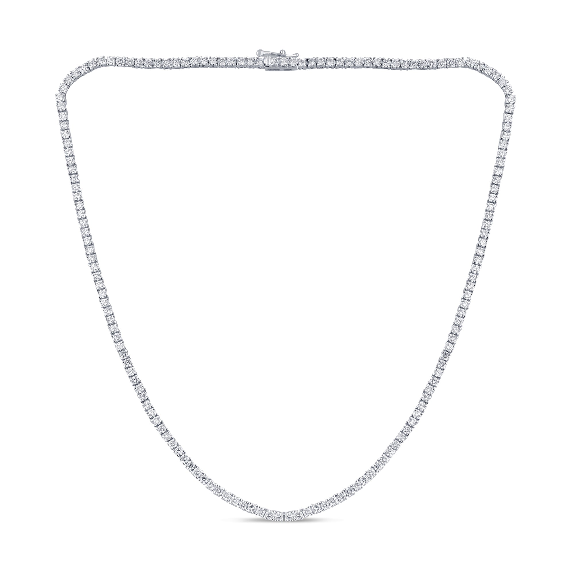 SPECIAL!7.13ct G SI 14K White Gold Diamond Tennis Necklace 16"